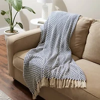 Zig-Zag Cotton Throw Blanket