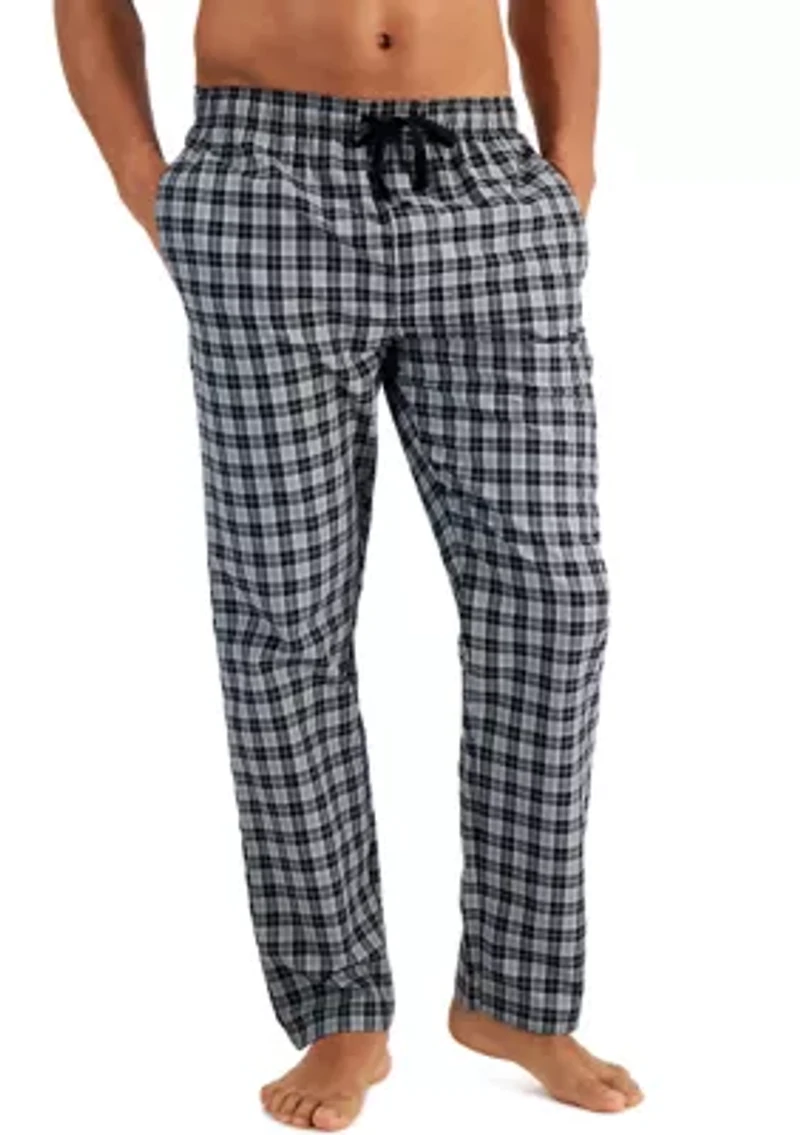 Hanes Men's Woven Pant with Knit SS Top