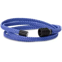 Bruno Magli Mens Braided Leather Wrap Bracelet