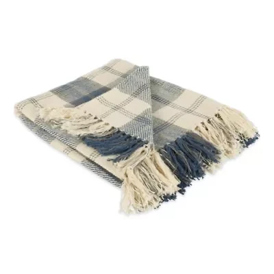 Farmhouse Plaid Cotton Throw Blanket