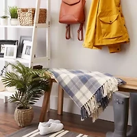 Farmhouse Plaid Cotton Throw Blanket