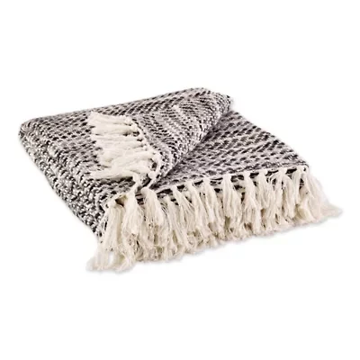 Acrylic Diagonal Stripe Throw