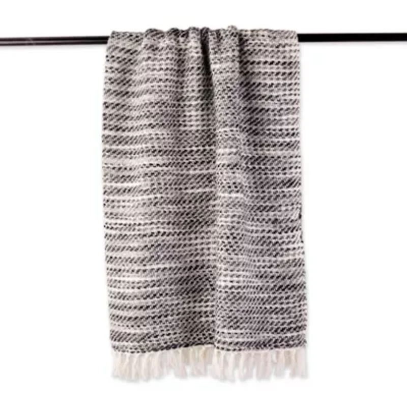 Acrylic Diagonal Stripe Throw