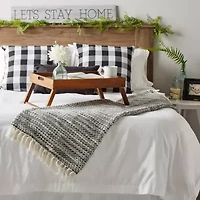 Acrylic Diagonal Stripe Throw