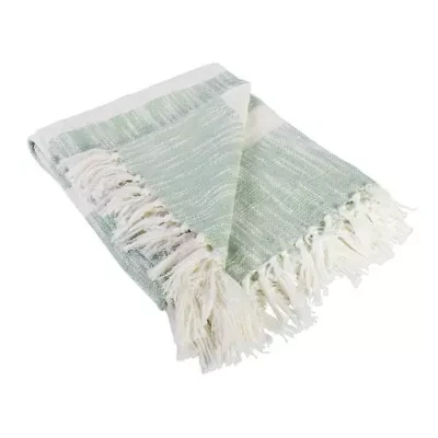 Slub Stripe Cotton Throw Blanket