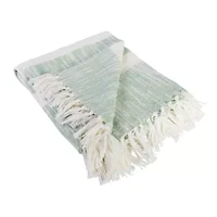 Slub Stripe Cotton Throw Blanket