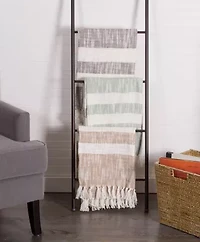 Slub Stripe Cotton Throw Blanket