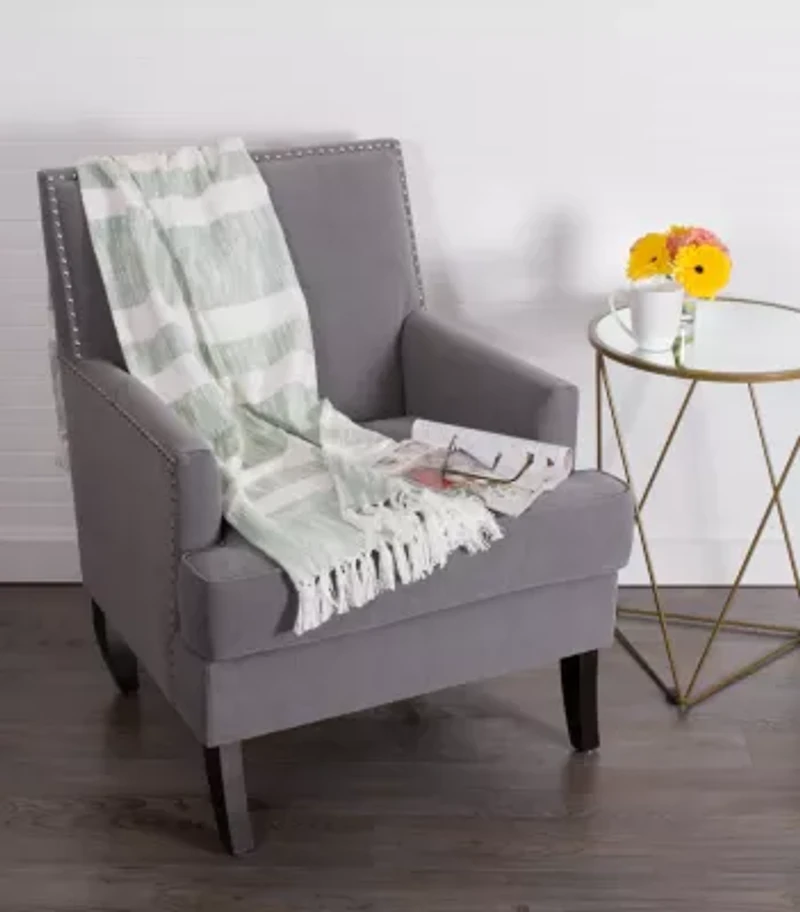 Slub Stripe Cotton Throw Blanket