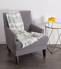 Slub Stripe Cotton Throw Blanket