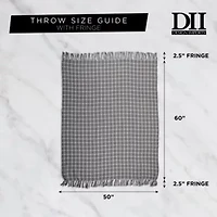 Slub Stripe Cotton Throw Blanket