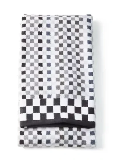 Micro Check Black and White Towel Collection