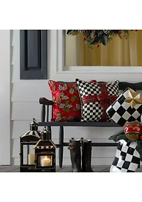 Holly Lattice Throw Pillow 