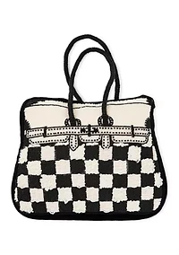 Doodles Handbag Shaped Throw Pillow