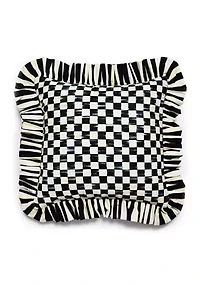 Check Ruffle Throw Pillow