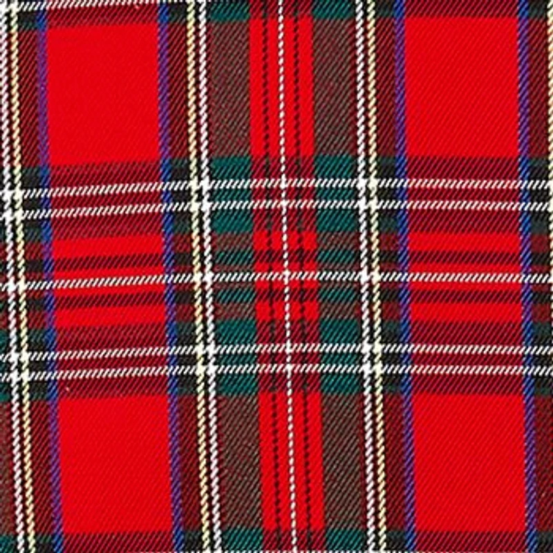 Red Tartan and Stripe Ruffle Pillow