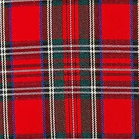 Red Tartan and Stripe Ruffle Pillow