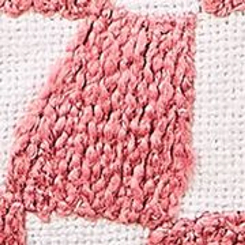 Pink Check Hearts Bouquet Throw Pillow