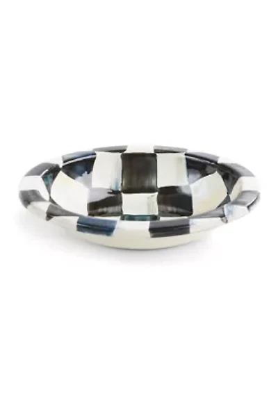 Enamel Check Soap Dish