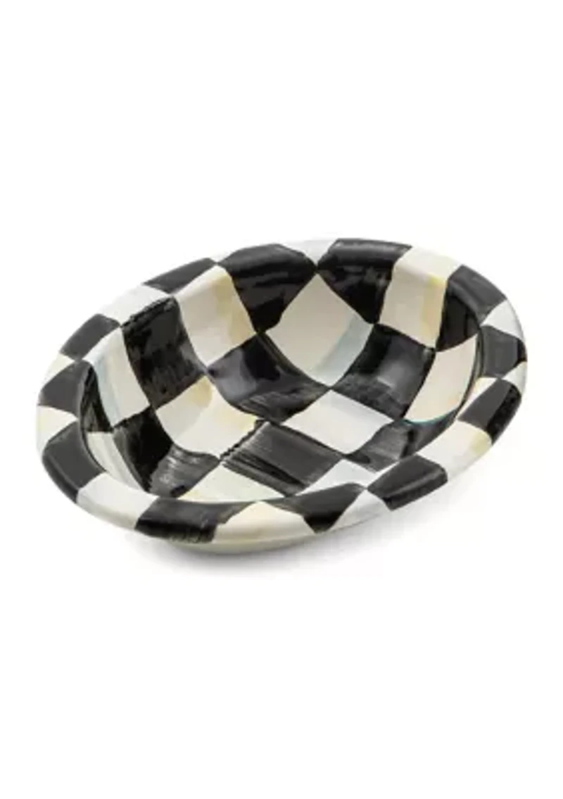 Enamel Check Soap Dish