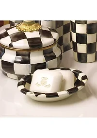 Enamel Check Soap Dish