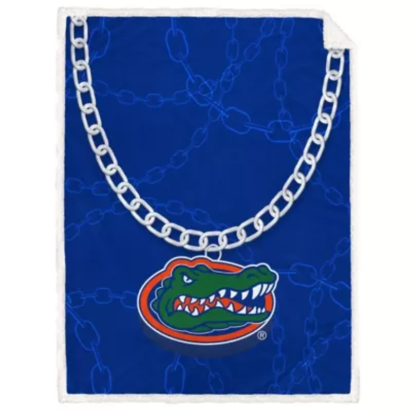 NCAA Florida Gators 60'' x 80'' Fan Chain Flannel Sherpa Blanket