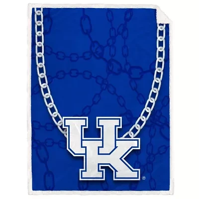 NCAA Kentucky Wildcats 60'' x 80'' Fan Chain Flannel Sherpa Blanket