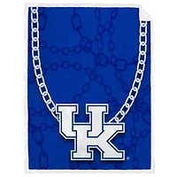 NCAA Kentucky Wildcats 60'' x 80'' Fan Chain Flannel Sherpa Blanket