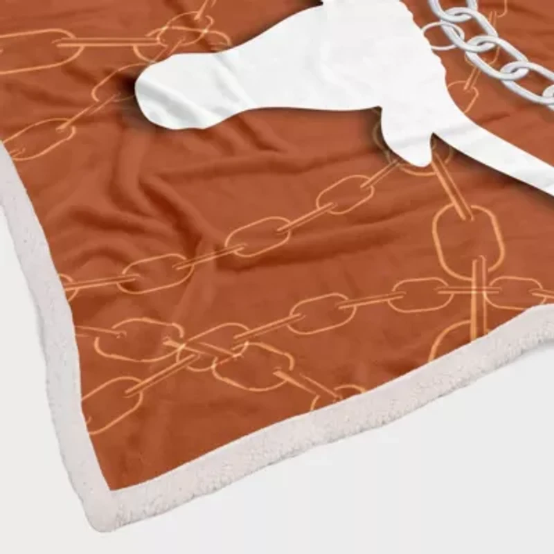 NCAA Texas Longhorns 60'' x 80'' Fan Chain Flannel Sherpa Blanket