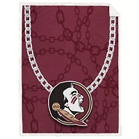 NCAA Florida State Seminoles 60'' x 80'' Fan Chain Flannel Sherpa Blanket