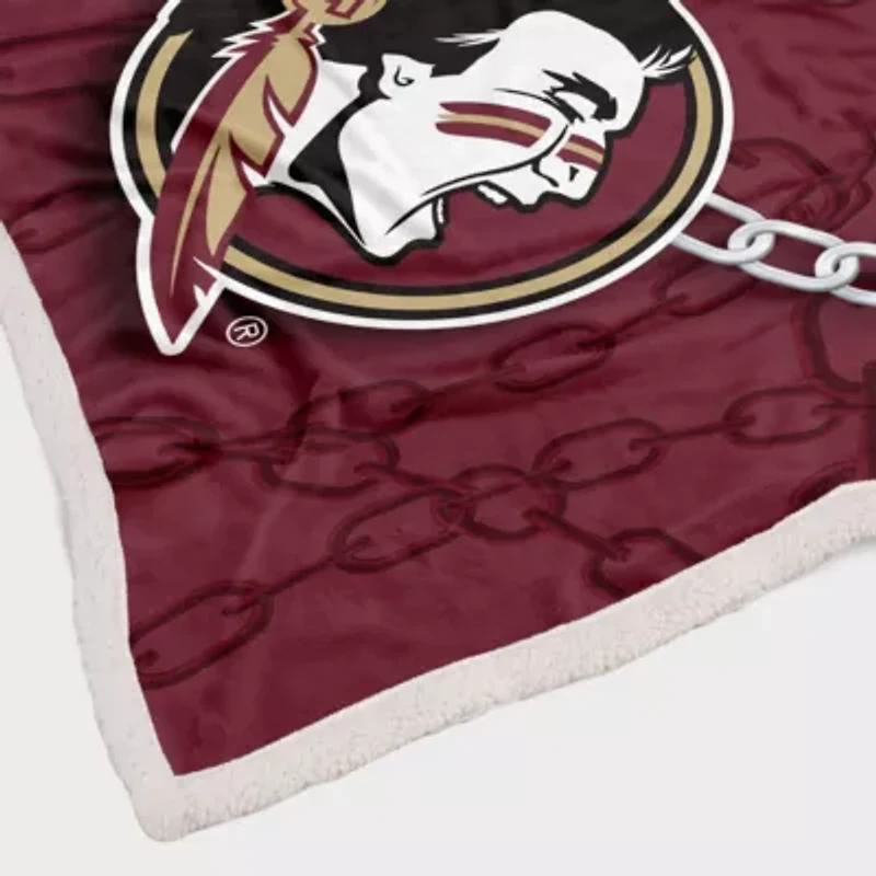 NCAA Florida State Seminoles 60'' x 80'' Fan Chain Flannel Sherpa Blanket