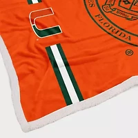 Miami (FL) Hurricanes NCAA Miami Hurricanes 60'' x 80'' University Seal Flannel Sherpa Blanket