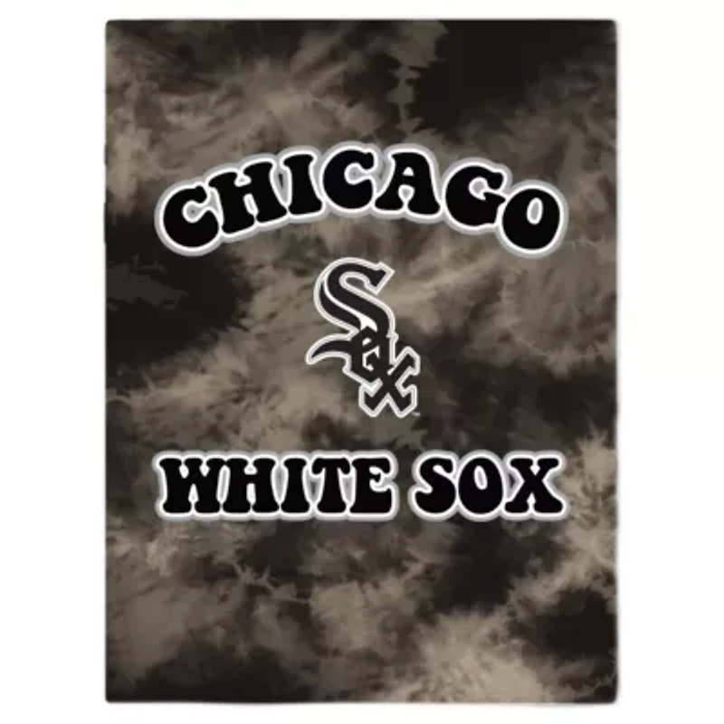 Chicago White Sox MLB Chicago Sox 60'' x 80'' Bubble Tie-Dye Flannel Sherpa Blanket