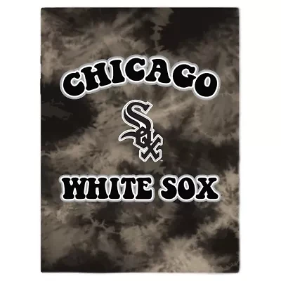 Chicago White Sox MLB Chicago Sox 60'' x 80'' Bubble Tie-Dye Flannel Sherpa Blanket