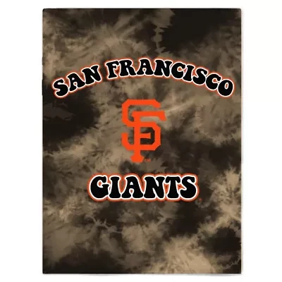 MLB San Francisco Giants 60'' x 70'' Bubble Tie-Dye Flannel Sherpa Blanket