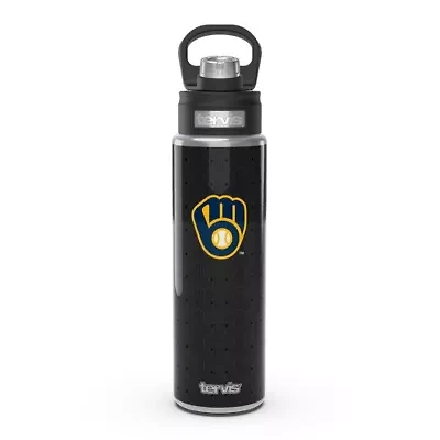 MLB Milwaukee Brewers 24oz. Weave Stainless Wide Mouth Bottle
