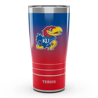 NCAA Kansas Jayhawks 20oz. Ombre Stainless Tumbler
