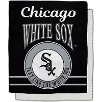 Chicago White Sox MLB Chicago Sox 50" x 60" Retro Emblem Flannel Fleece Sherpa Blanket