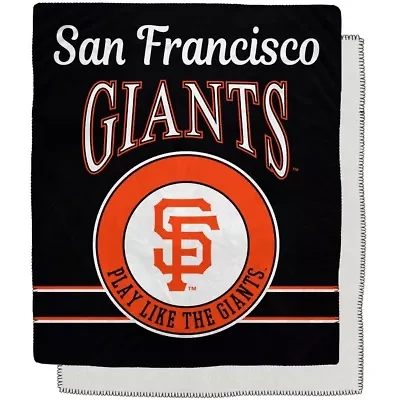 MLB San Francisco Giants 50" x 60" Retro Emblem Flannel Fleece Sherpa Blanket