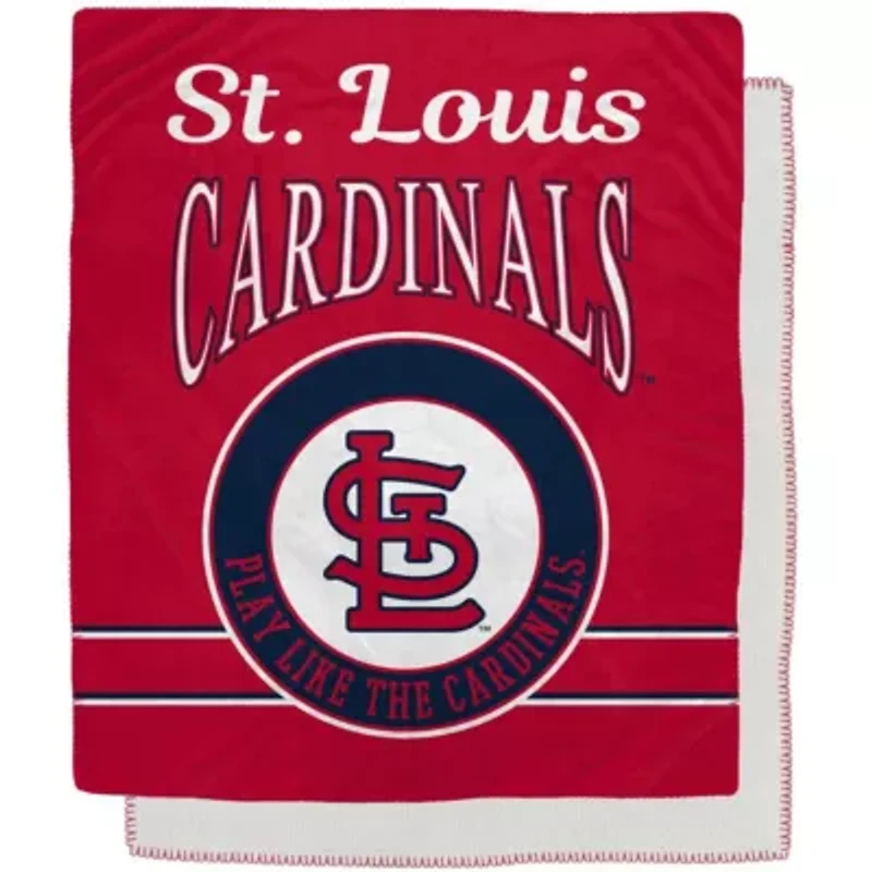 MLB St. Louis Cardinals 50" x 60" Retro Emblem Flannel Fleece Sherpa Blanket