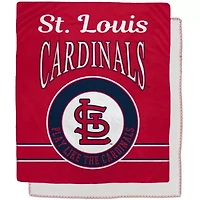 MLB St. Louis Cardinals 50" x 60" Retro Emblem Flannel Fleece Sherpa Blanket