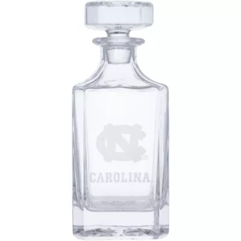 NCAA North Carolina Tar Heels Decanter & Two Rocks Glasses Set
