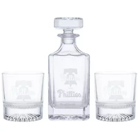 MLB Philadelphia Phillies Three-Piece Decanter & Rocks Glasses Set
