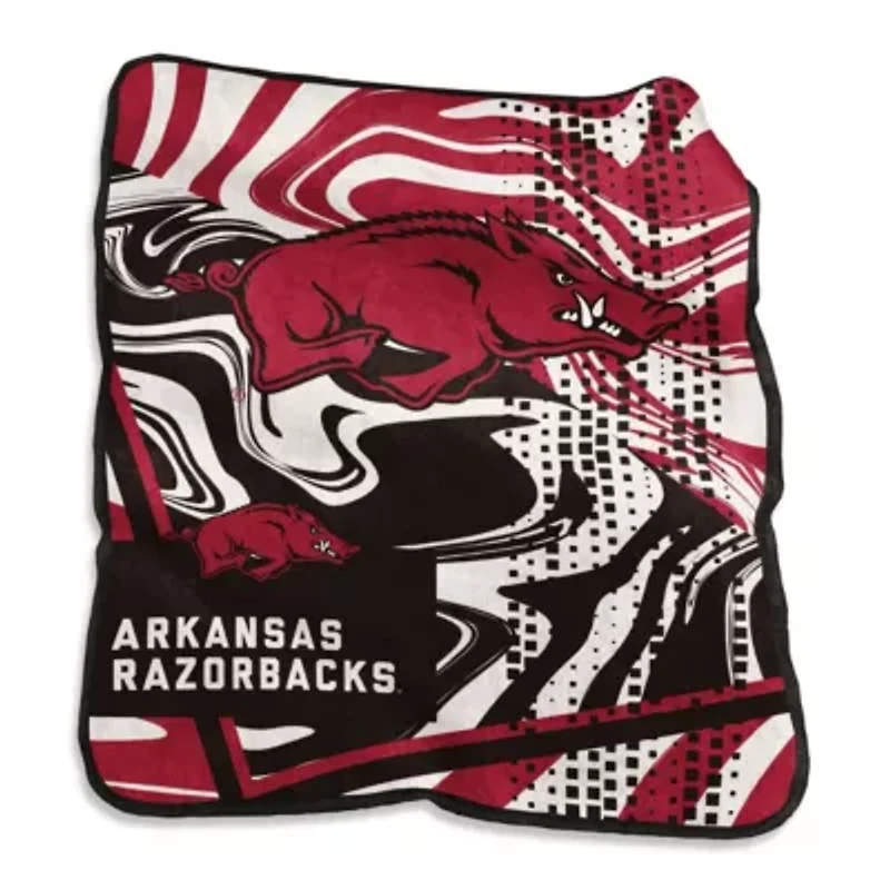NCAA Arkansas Razorbacks 50" x 60" Swirl Raschel Throw Blanket