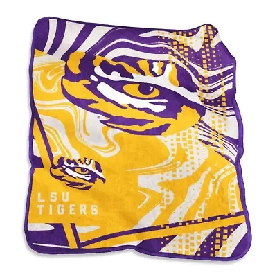 NCAA LSU Tigers 50" x 60" Swirl Raschel Throw Blanket