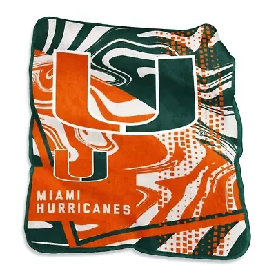 Miami (FL) Hurricanes NCAA Miami Hurricanes 50" x 60" Swirl Raschel Throw Blanket