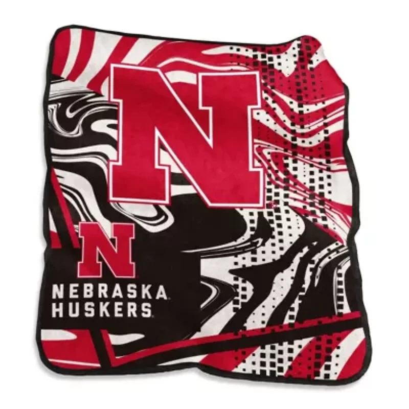 NCAA Nebraska Huskers 50" x 60" Swirl Raschel Throw Blanket