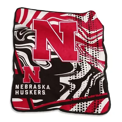 NCAA Nebraska Huskers 50" x 60" Swirl Raschel Throw Blanket