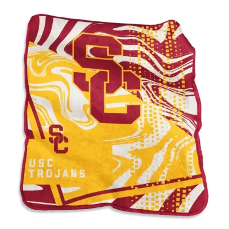 NCAA USC Trojans 50" x 60" Swirl Raschel Throw Blanket