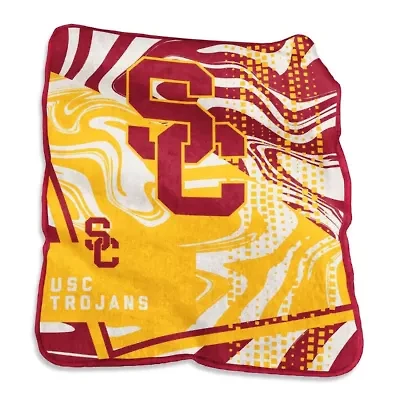 NCAA USC Trojans 50" x 60" Swirl Raschel Throw Blanket