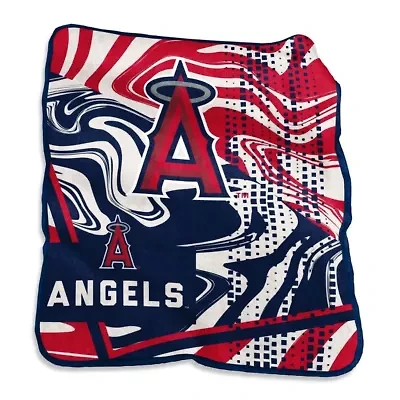MLB Los Angeles Angels 50" x 60" Swirl Raschel Throw Blanket